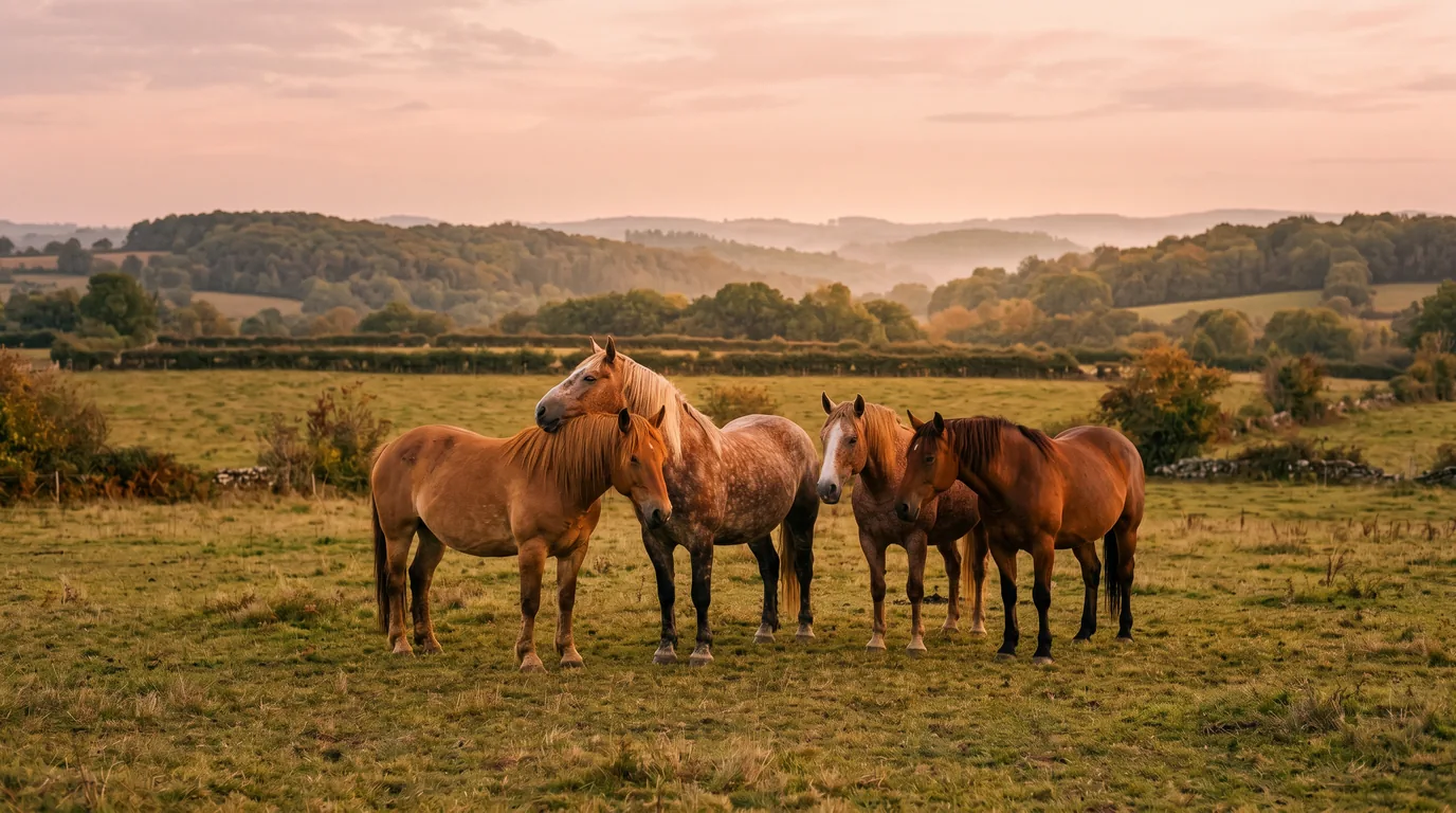 Les chevaux du Ecurie Quilis en liberté, Corrèze
